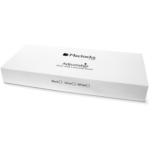 Maclocks Adjustable iPad Floor Stand with Space Locking Enclosure for iPad (White)