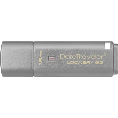 Kingston 16GB DataTraveler Locker+ G3 USB 3.0 Type-A Flash Drive