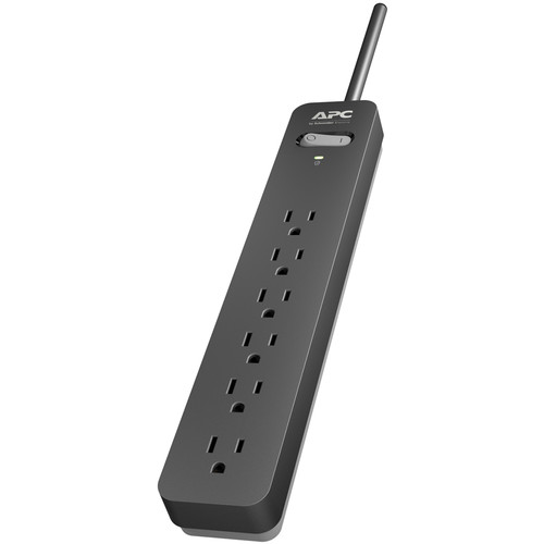 APC Essential SurgeArrest 6-Outlet Surge Protector (6', Black, 120V)