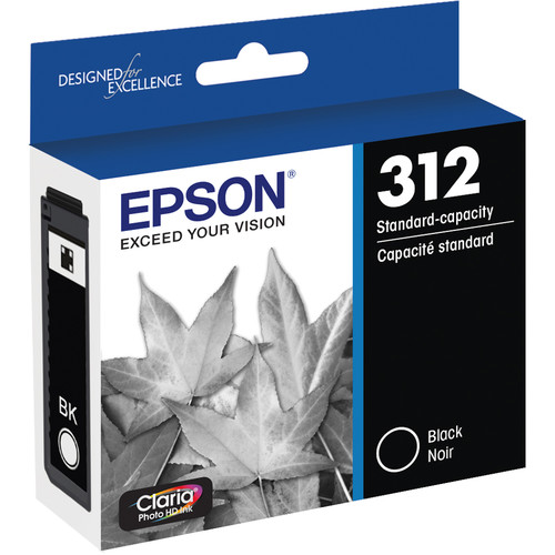 Epson T312 Black Claria Photo HD Ink Cartridge with Sensormatic