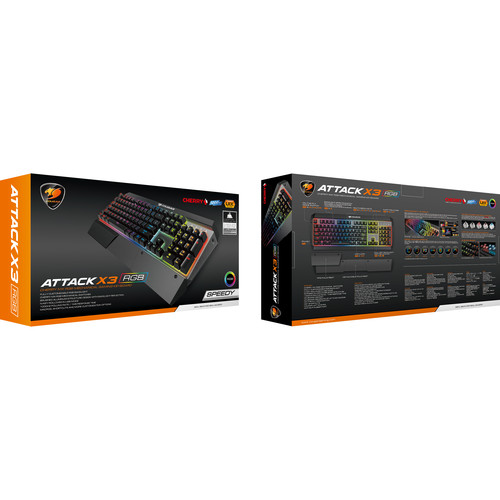 COUGAR Attack X3 RGB Backlit Mechanical Gaming Keyboard (Cherry MX Red)
