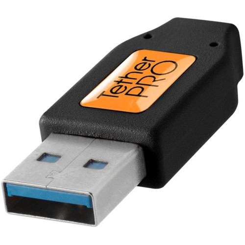 Tether Tools TetherPro USB 3.0 Male Type-A to USB 3.0 Micro-B Cable (6', Black)