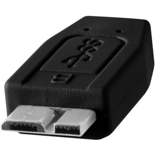 Tether Tools TetherPro USB 3.0 Male Type-A to USB 3.0 Micro-B Cable (10', Black)