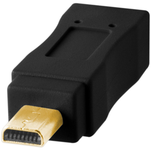 Tether Tools TetherPro USB 2.0 Type-A Male to Mini-B Male Cable (1', Black)