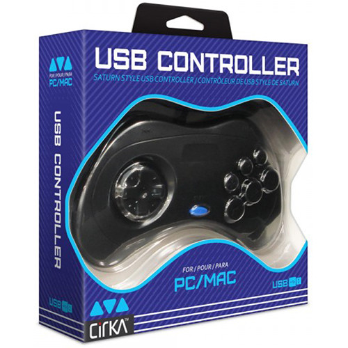 HYPERKIN CirKa Saturn-Style USB Controller for Windows/Mac (Black)