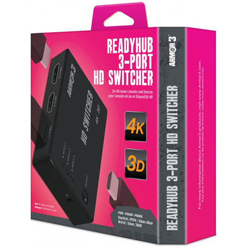 HYPERKIN Armor3 ReadyHub 3-Port HD Switcher for Game Consoles and Devices