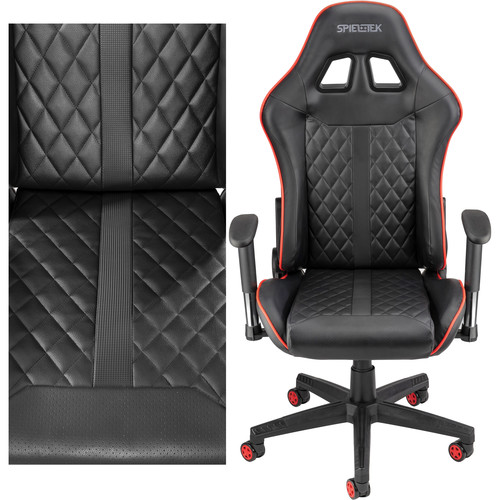 Spieltek 100 Series Gaming Chair (Black & Red)