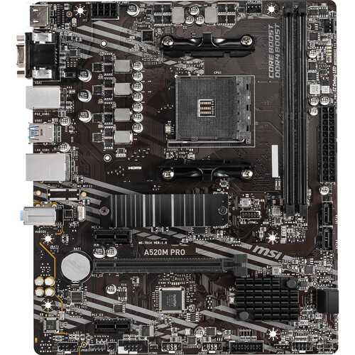 MSI A520M PRO AM4 Micro-ATX Motherboard