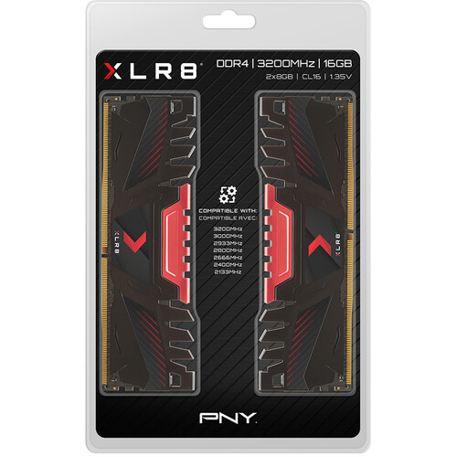 PNY Technologies 16GB XLR8 Gaming DDR4 2666 MHz DIMM Desktop Memory Kit (2 X 8GB)