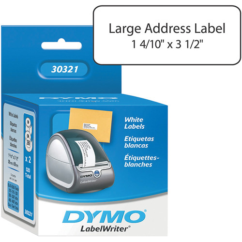 Dymo LabelWriter Large Address Labels White (1 4/10 x 3 1/2")