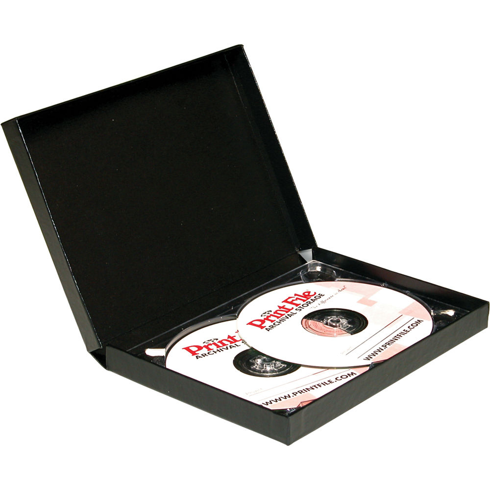 Print File Double CD Clamshell Folios (Black)