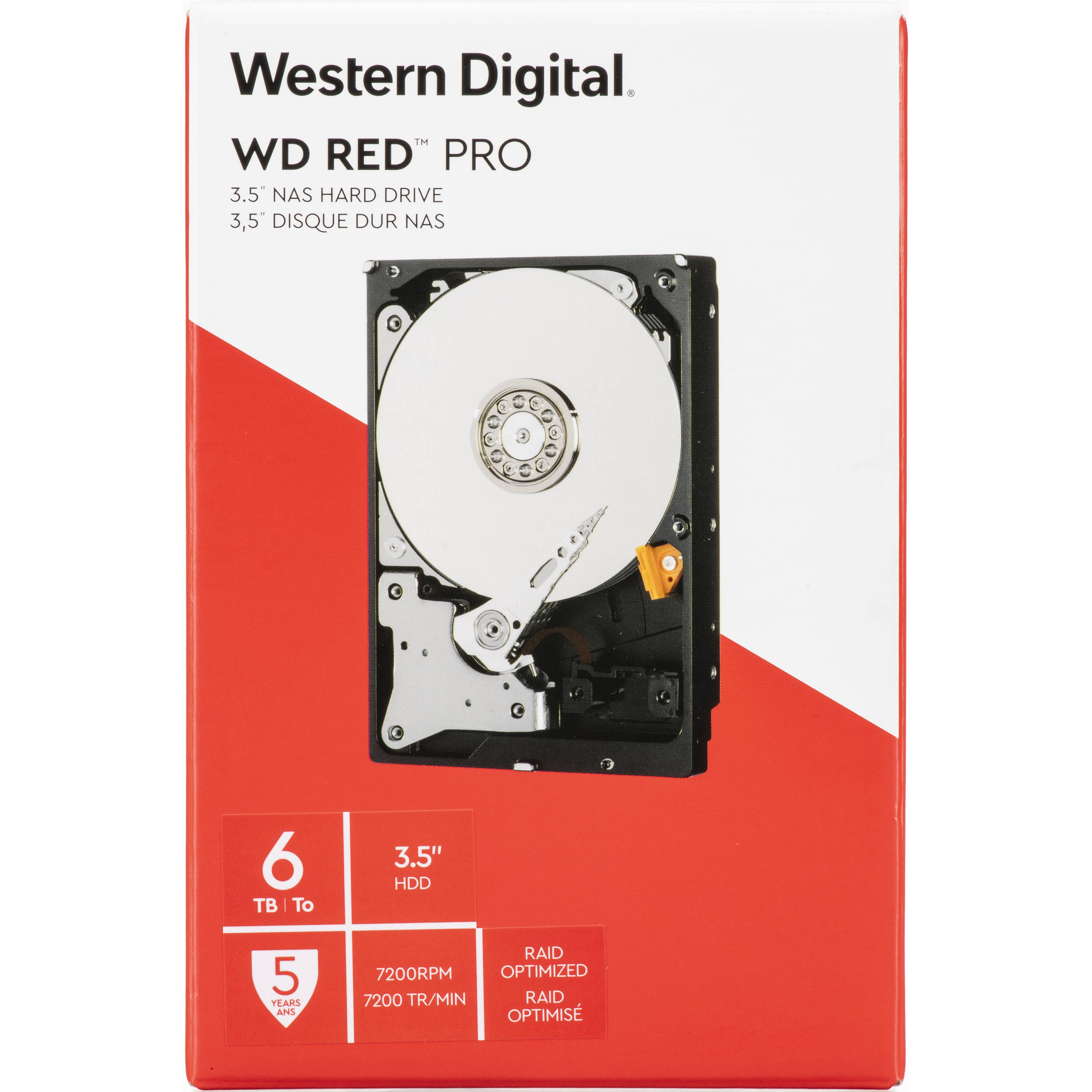 WD 6TB Red Pro 7200 rpm SATA III 3.5" Internal NAS HDD (Retail)
